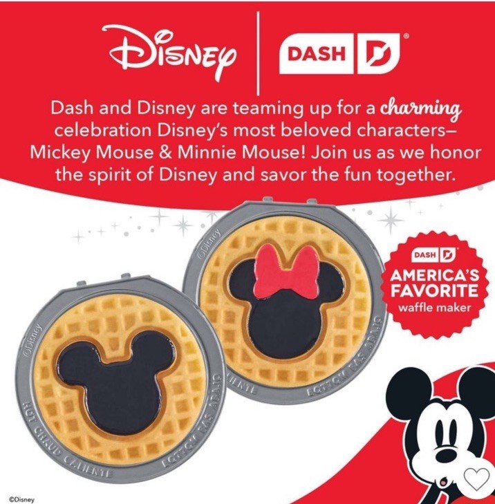 Disney Dash Multimaker Mini Removable Waffle Plates Mickey And Minnie Mouse