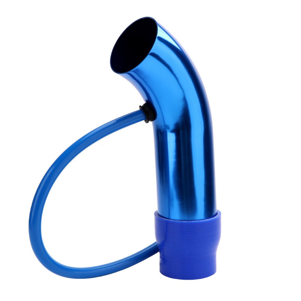 Universal Car Cold Air Intake Filter Induction Pipe Power Flow Hose System Blue