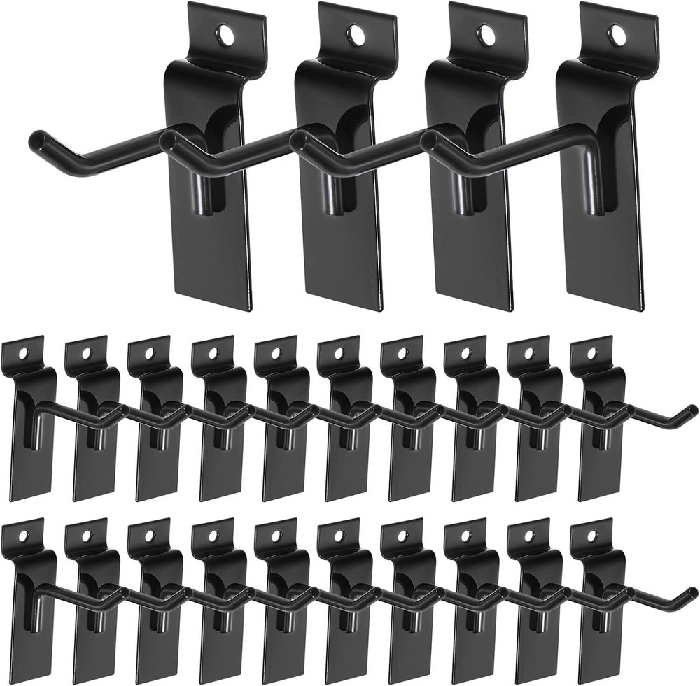 60pcs Slat Wall Hooks 2" Length Pegboard Panel Hanging Hook Black New