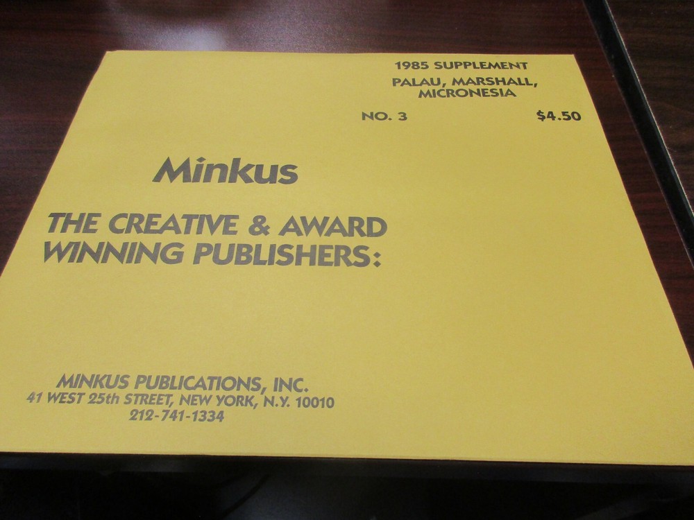 "MINKUS"  1985  SUPPLEMENT  PALAU,MARSHALL,MICRONESIA    W/FREE SHIPPING!!!