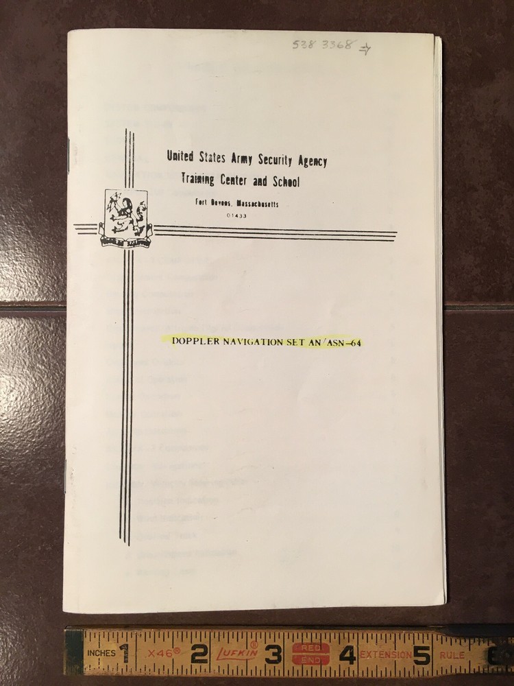 Doppler Navigation Set AN/ASN-64 Pilot's Guide