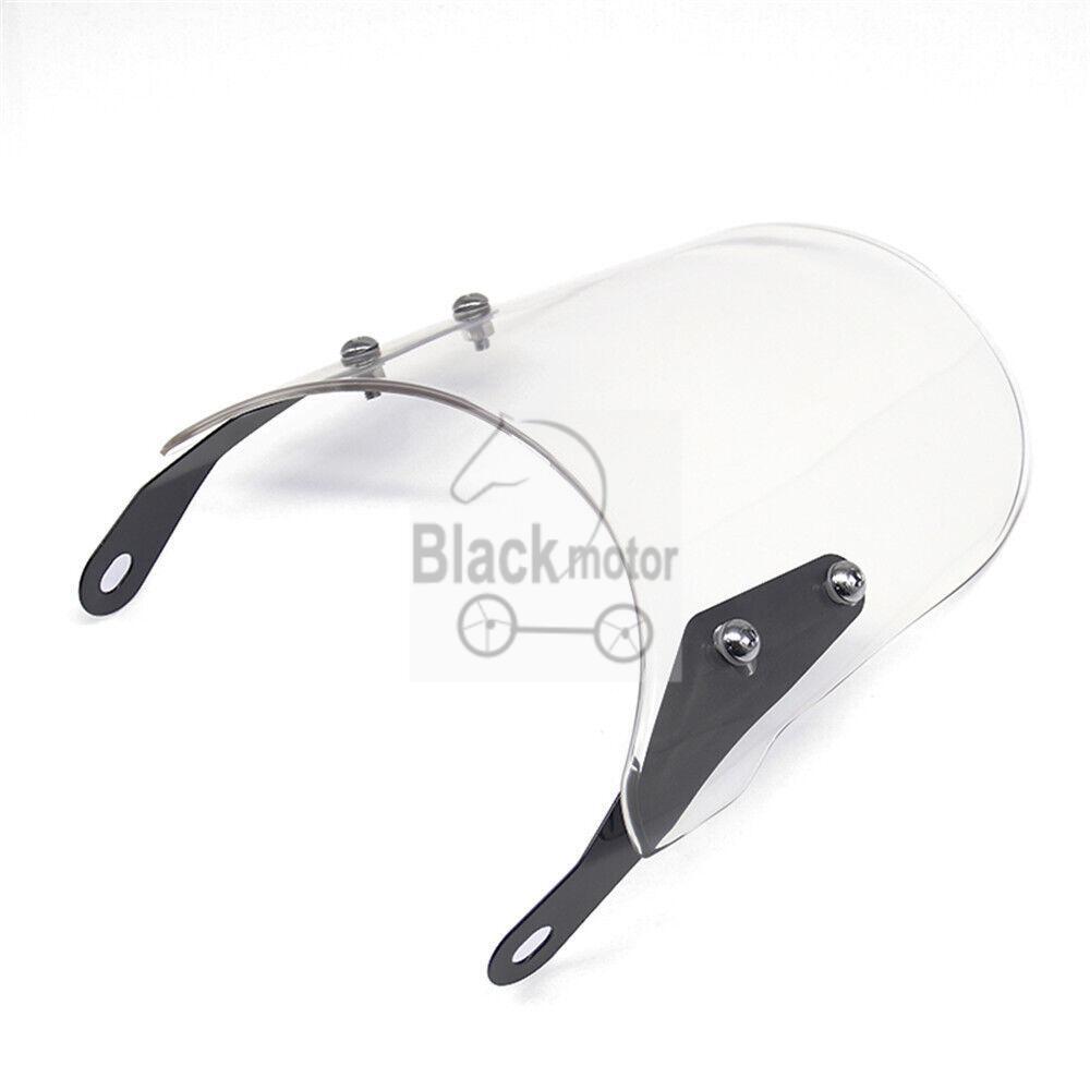 5"-7" Universal Round Headlight Motorcycle Clear Windshield Windscreen For Honda