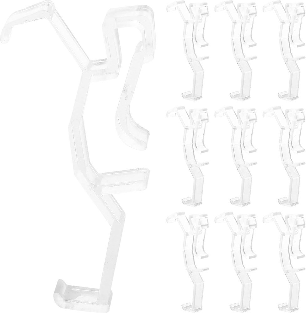 Window Valance Clips 20-Pack Plastic Blind Clips Replacement Clamps for Curta...