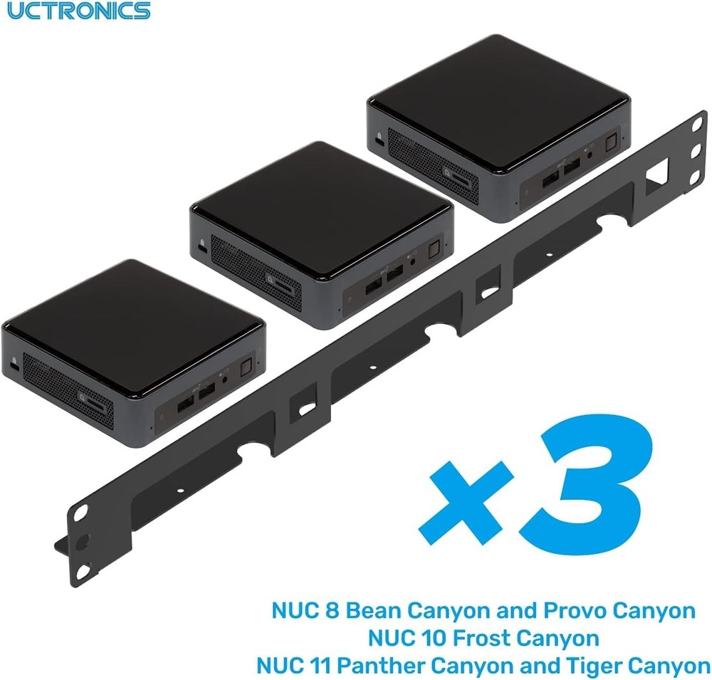 Compact 1U Rackmount for Intel NUC Models – Easy Installation & Organization
