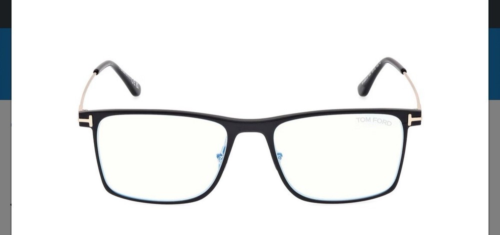 LENSES ONLY!! Tom Ford FT5865-B TF5865-B. Clear With Blue-Light Filter.