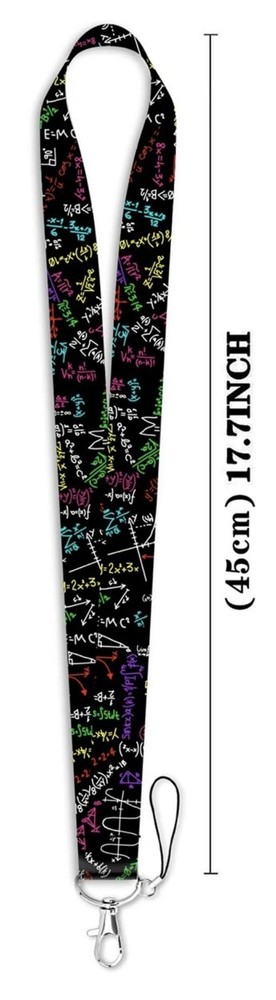 Math Mathematics Pi Chalkboard Chalk School Class Algebra Geometry Neck Lanyard