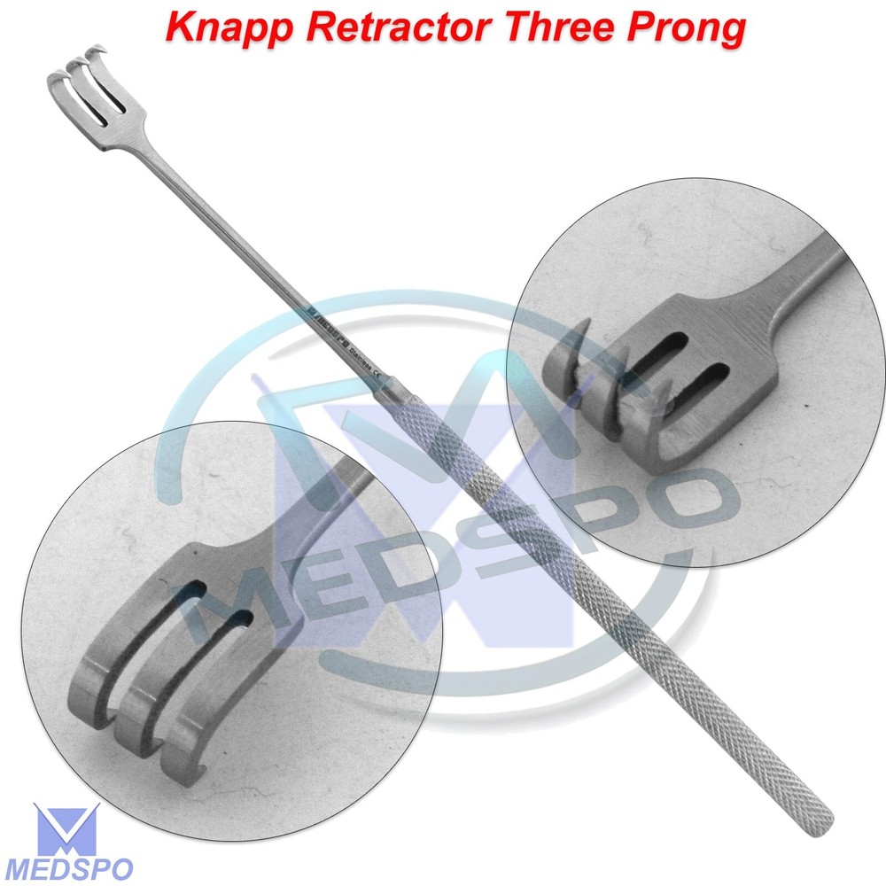 Surgical Knapp Retractor Three Prong Hook Sharp Ophthalmic Surgery Instruments