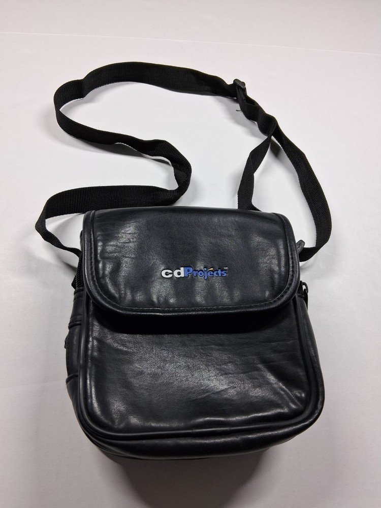 Vintage CD Projects CD Player Carrying Case Black Bag With Strap