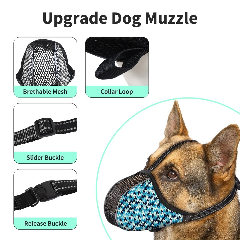 Dog Muzzle for Extra Small Dogs Soft Air Mesh Muzzles Anti & Prevent Biting C...