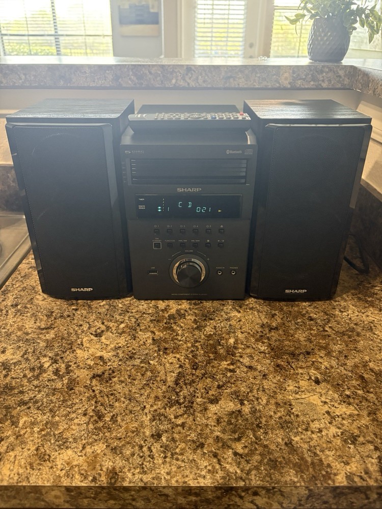 Sharp XL-BH250 Micro Shelf System 5-Disc AM FM + Bluetooth + Remote