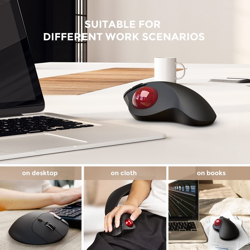 ECHTPower Trackball , Easy Thumb Control Ball , Precision and Smooth Tracking...