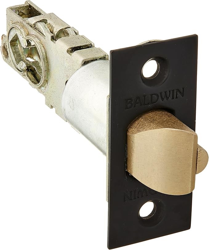Baldwin 5210.102, Universal Backset Deadlocking Latchbolt, Satin Black