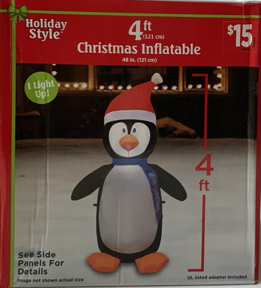 Christmas Inflatable Penguin 4ft