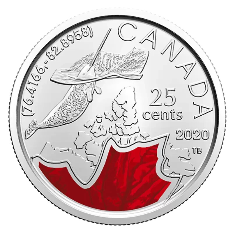 2020 Connecting Canada - Narwhal - BU UNC 25c Piece!!
