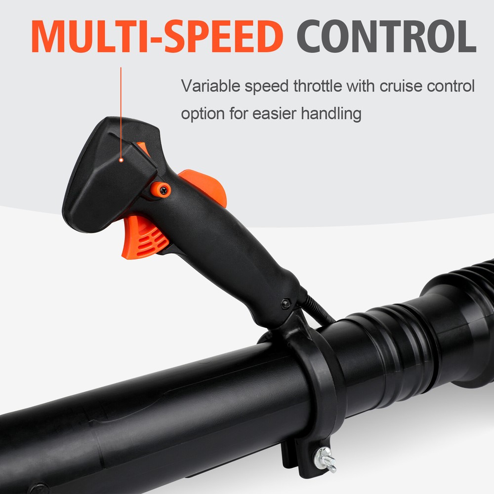 63CC Backpack Gasoline-Powered Leaf Blower Gas Blower 665CFM 2-Stroke Engine