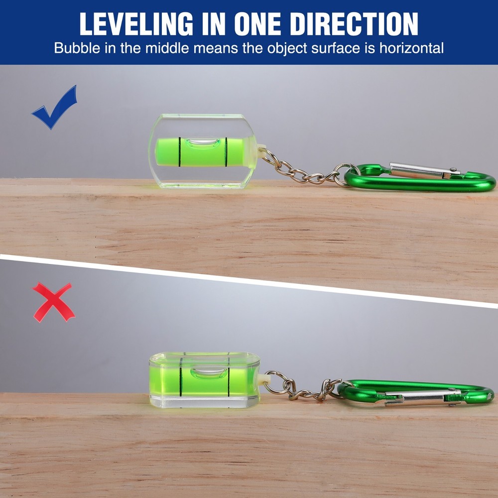 WORKPRO 3-Pack Small Bubble Level with Keychain Mini Pocket Tool Spirit Level