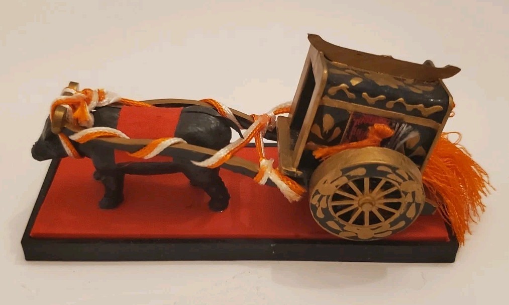 Japanese Hina Wooden Lacquer Tansu Mini Furniture Festival Cart