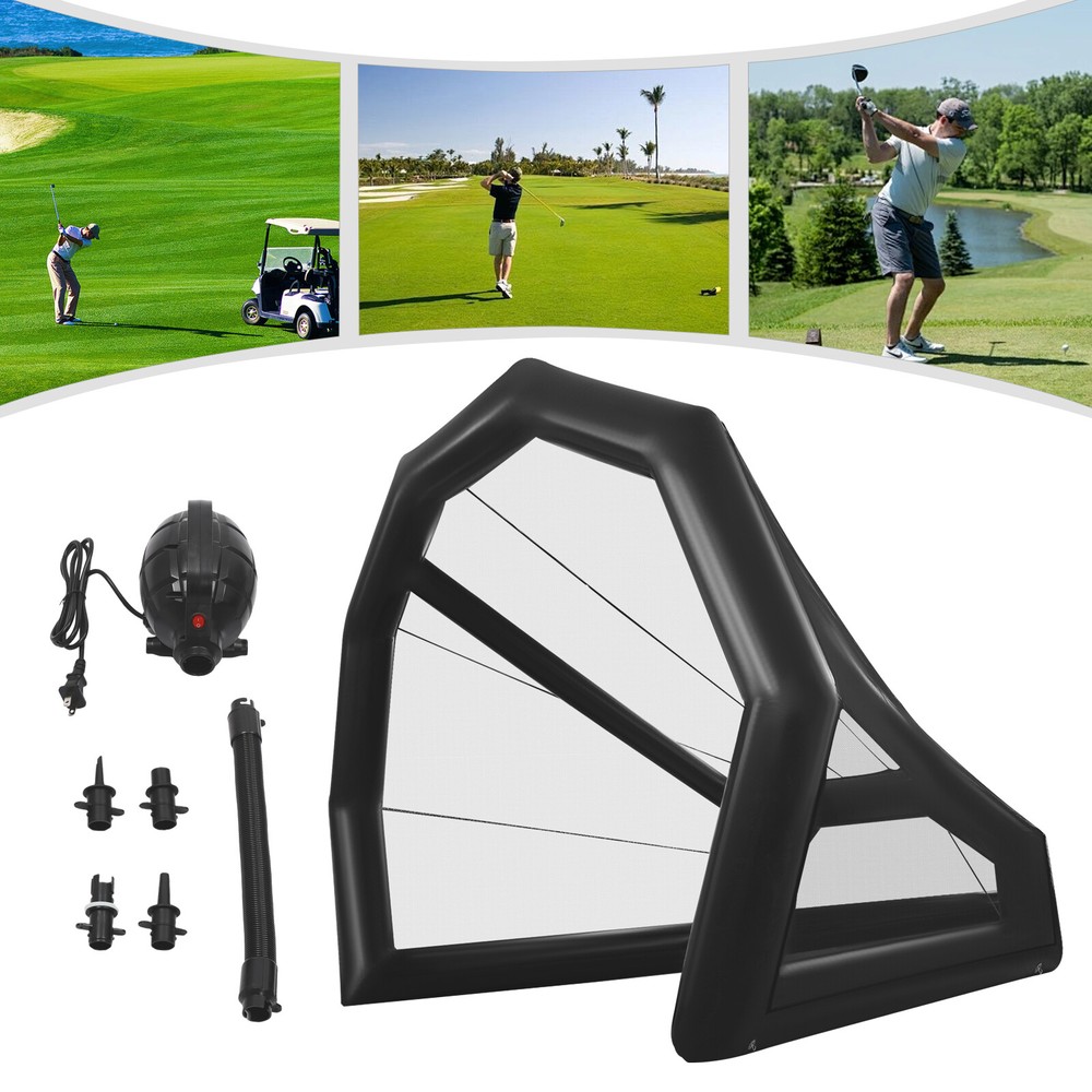 Golf Practice Swing Simulator Net Cage Inflatable Golf Practice Net Cage& Blower