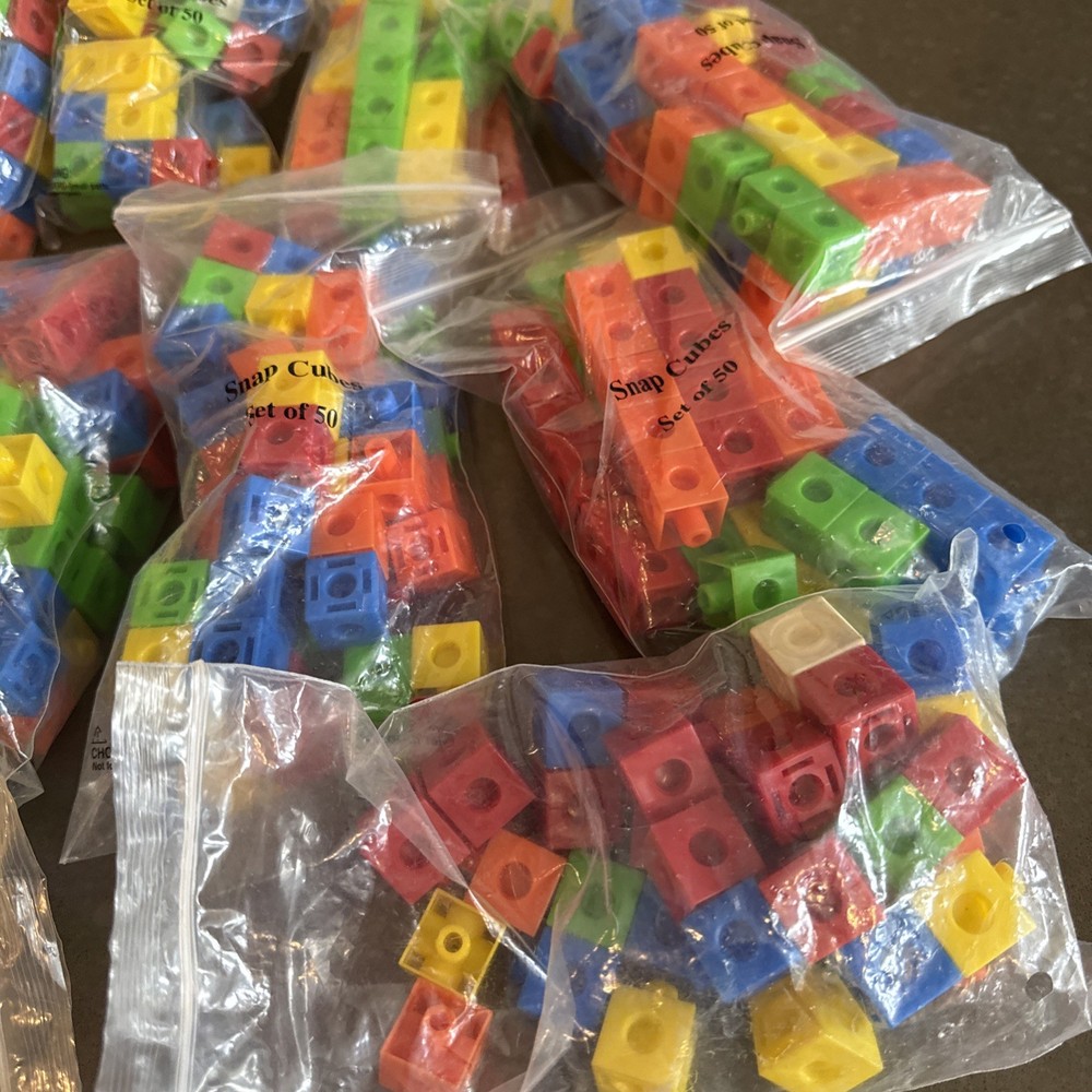 NSN Snap Cubes 5 Colors BULK Teaching Manipulative Read Full Description