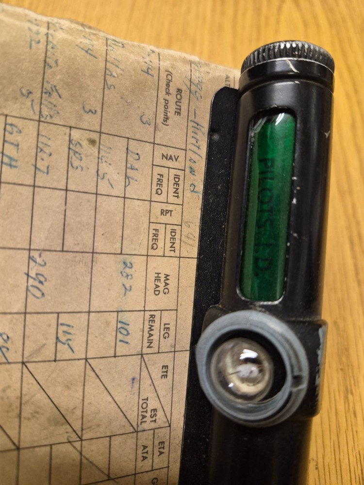 WWII US Army Air Force Fighter Pilot Clipboard and Flight Log Built in Light WOW