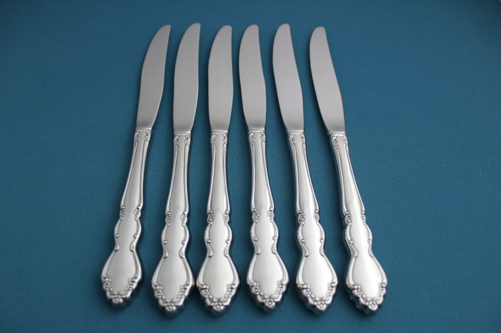 Oneida DOVER Dinner Knives Hollow (Set of 6) Stainless 9"