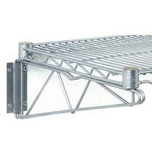 Nexel Silver Epoxy Single Arm Shelf Bracket (Pair) 18"