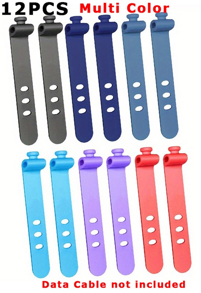 Functional Office Cord Straps with Adjustable Fit for Computer & Charger Cables