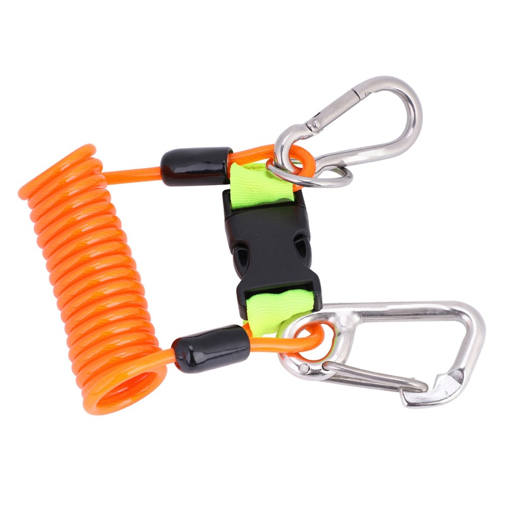 Keep Diving Anti Lost Spring Coil Lanyard Safety Emergency Tool With Quick