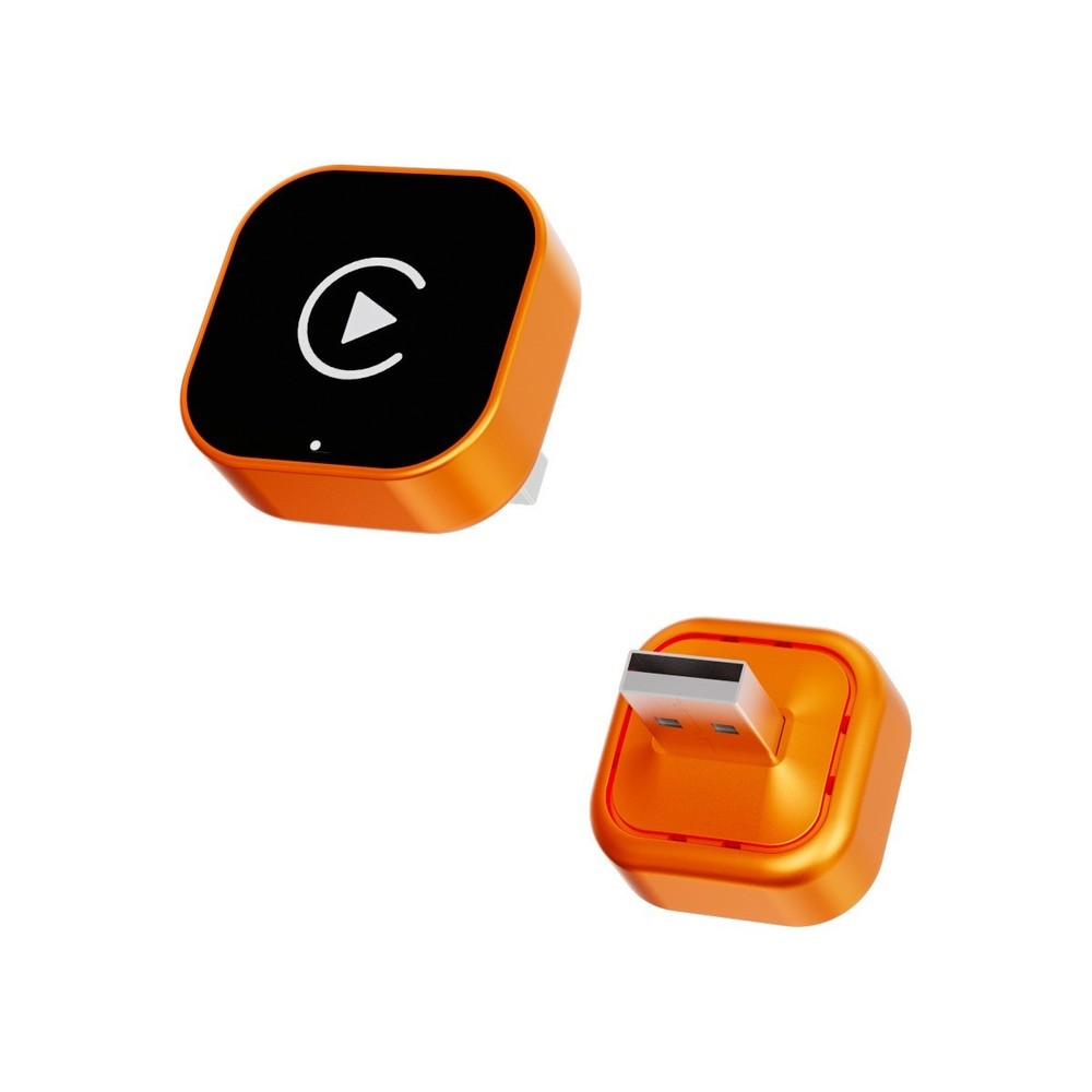 USB Wireless CarPlay Adapter For iPhone Apple Wireless Dongle Plug & Play orange