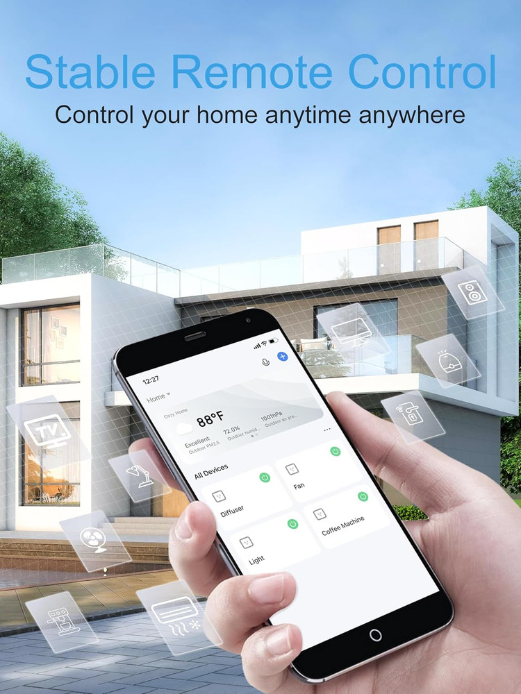 Smart Plug 15A, Smart Plugs That Compatible with Alexa & Google Home & Smartthin