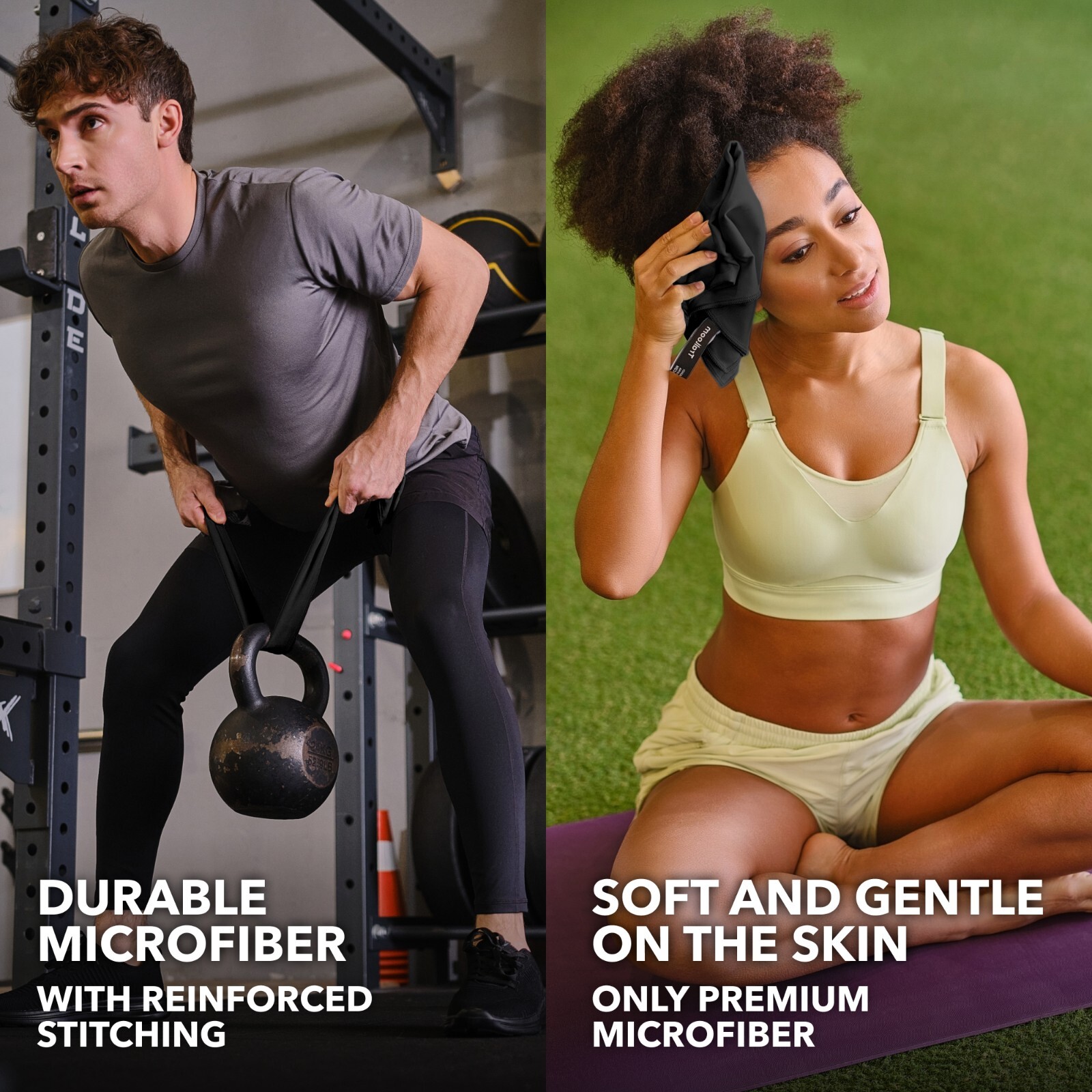 Microfiber Gym Towels - Quick Dry, Highly Absorbing, Odor-Free, for Men & Women