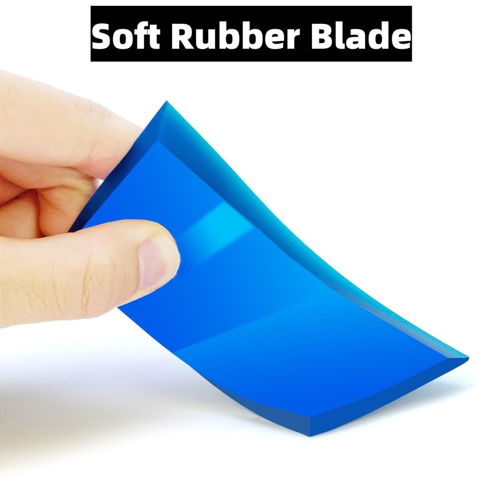 Small Squeegee Set - 2.7 & 4.9inch in Widths - Efficient Water Wiper Rubber B...