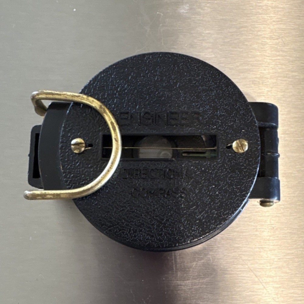 Directional Compass Black with Brass Details
