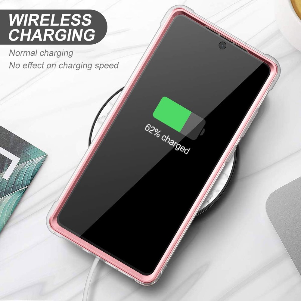 SURITCH Clear Case for Samsung Galaxy Note 20 6.7" Built-in Screen Protector