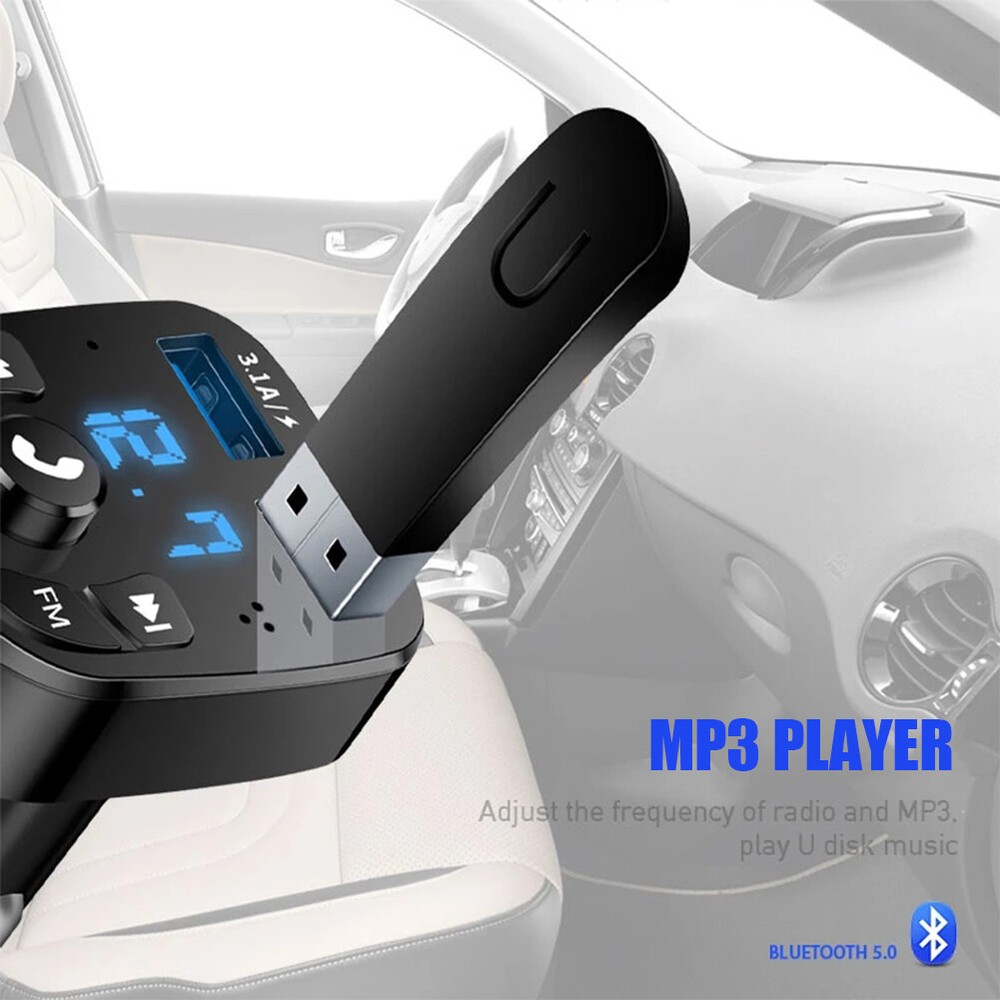 In-Car Bluetooth Hands Free MP3 Player/Phone to Radio FM Transmitter Modulator⇖