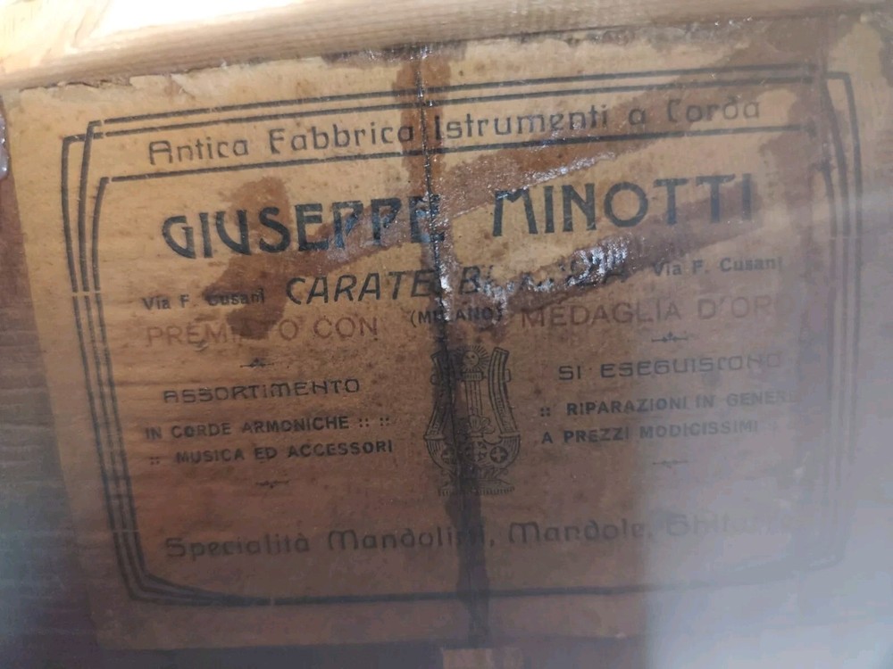 Mandolin 4/4 Giuseppe Minotti 1850 Milan 曼陀林 만돌린マンドリン