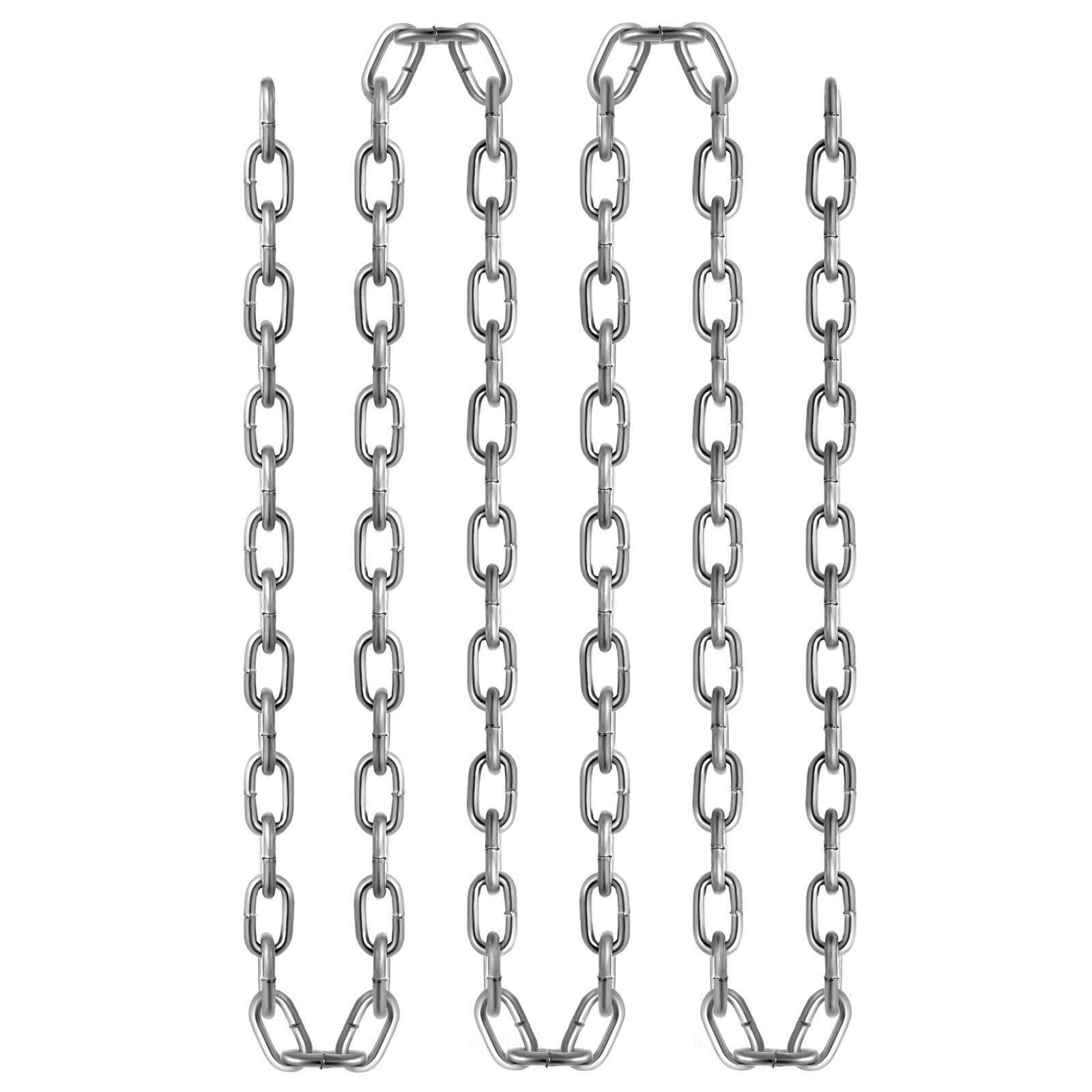 VEVOR 1/4" 100' Proof Coil Chain Zinc Plated Galvanized Towing Guard Rails G30