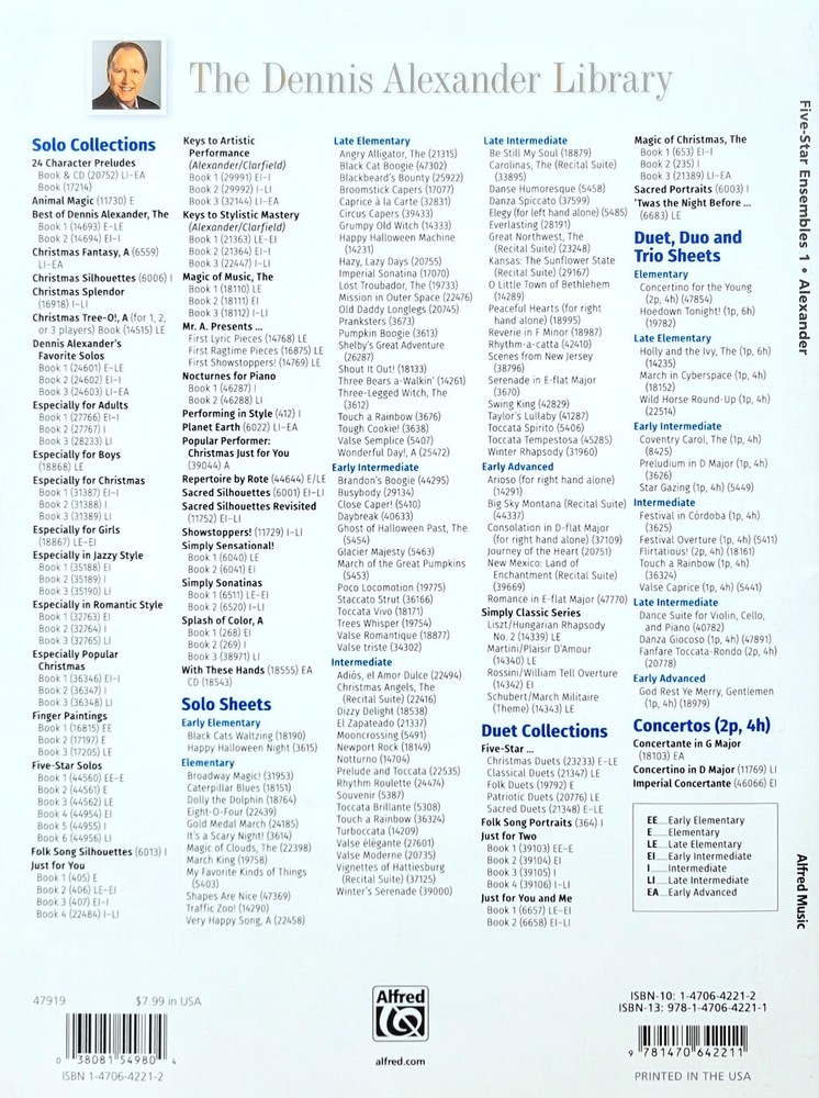 Five-Star Ensembles - Book 1 - Early/Elementary Level