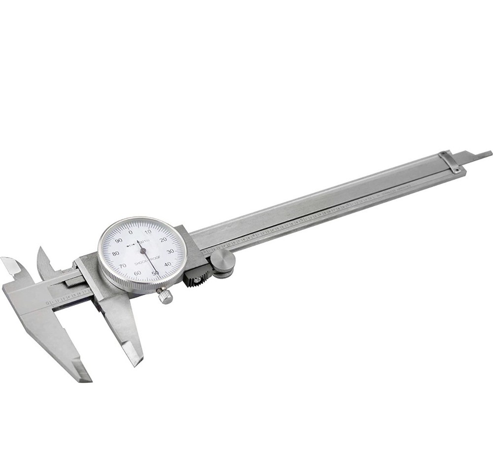 Jewelers’ 4-Way Measuring Shockproof Dial Caliper: Internal External Depth Step