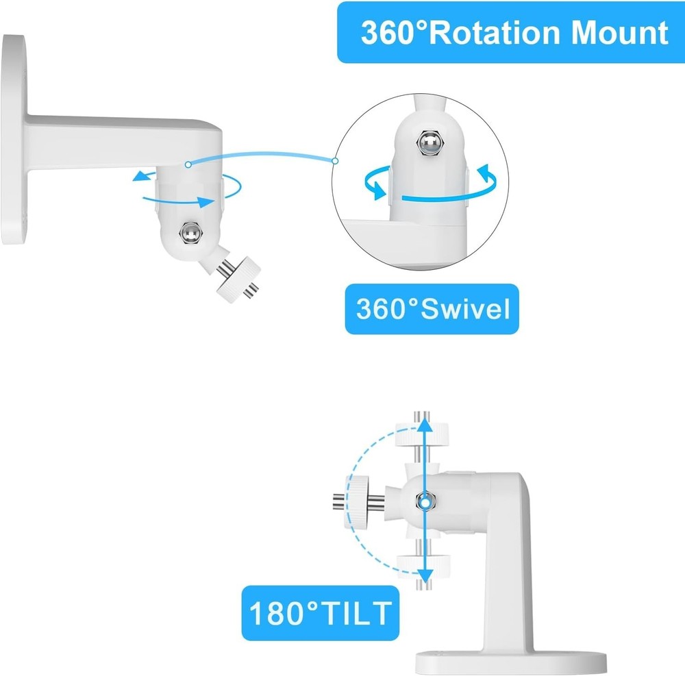2 Pack Oxidation-Resistant Wall Mounts for Ring Stick Up Cam - Easy Install