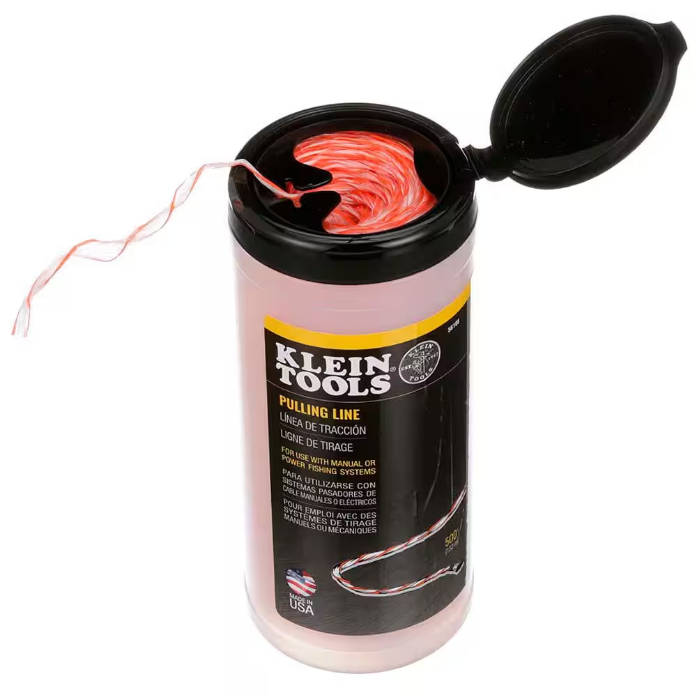 Poly Pull Line with Orange Tracer 500-Feet