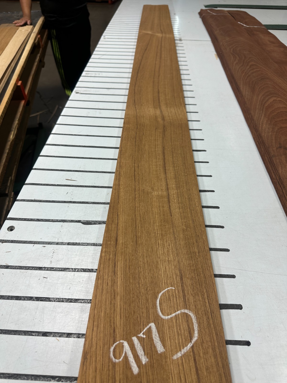 Teak Raw Wood Veneer 2 sheets 97" x 6.5'' 917S