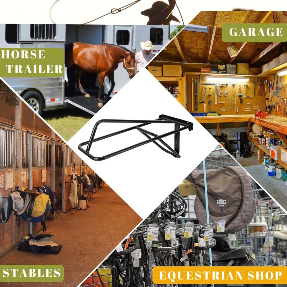 2 Pack Folding Saddle Rack,Wall Mounted Saddle Rack Stand Western