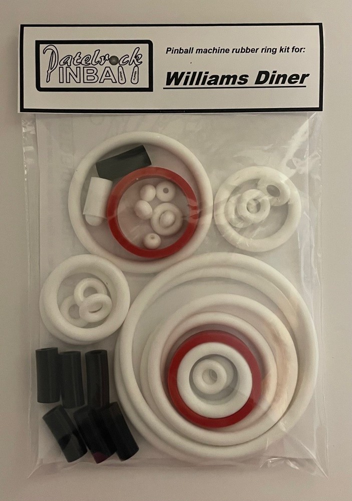 1990 Williams Diner Pinball Machine Rubber Ring Kit
