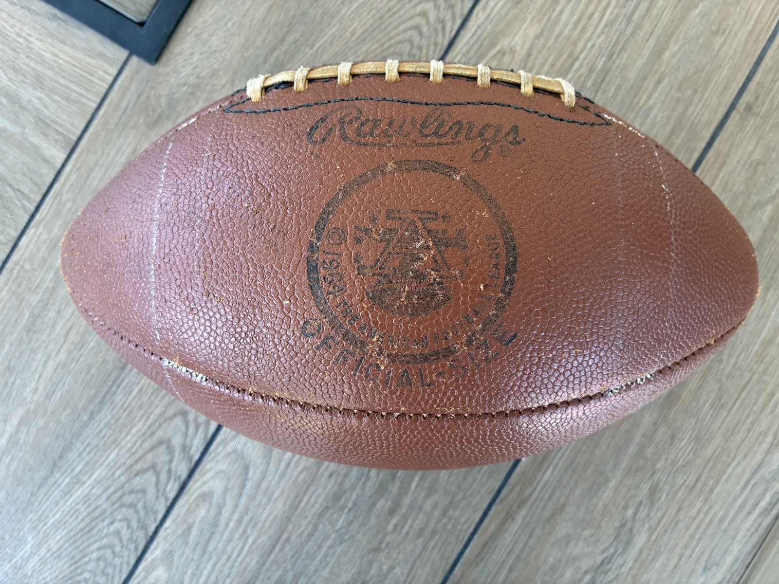 Vintage 1964 AFL American Football League Official Leather Football by Rawlings