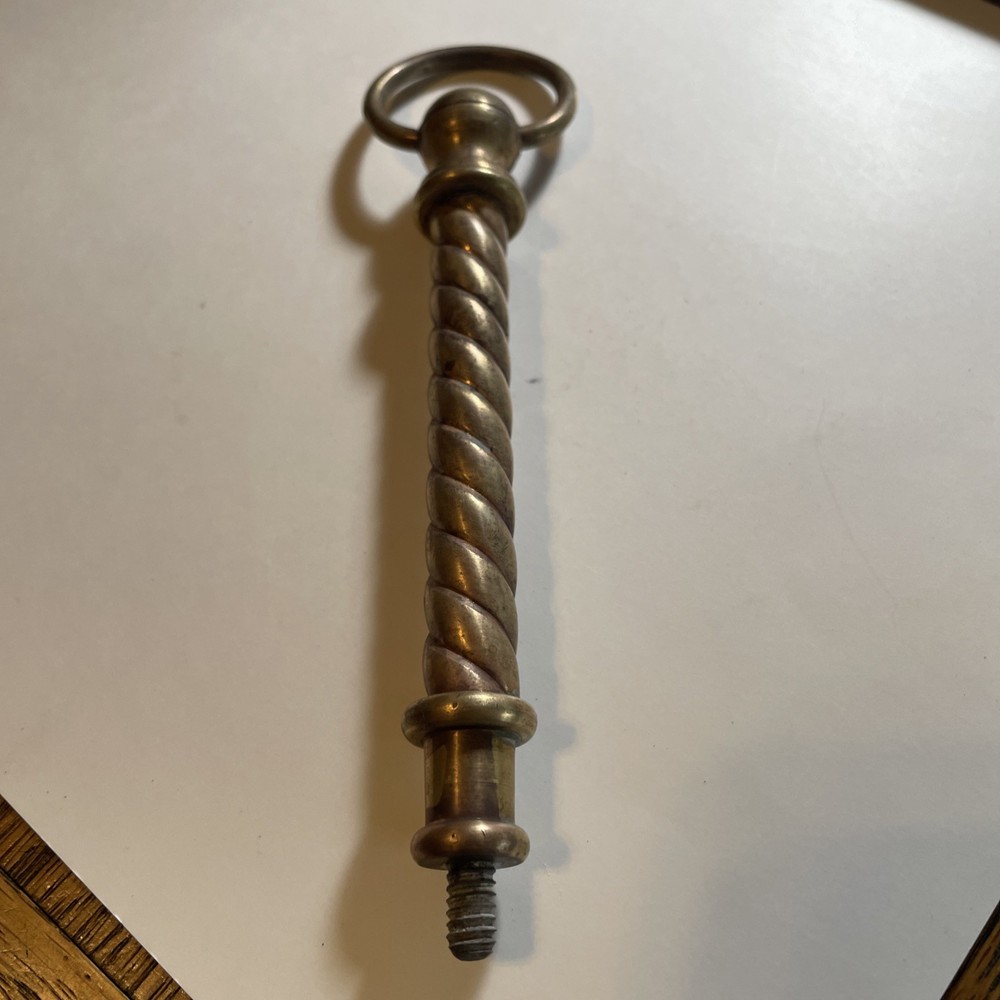 Vintage BRASS SCREW OVAL HOOP PULL