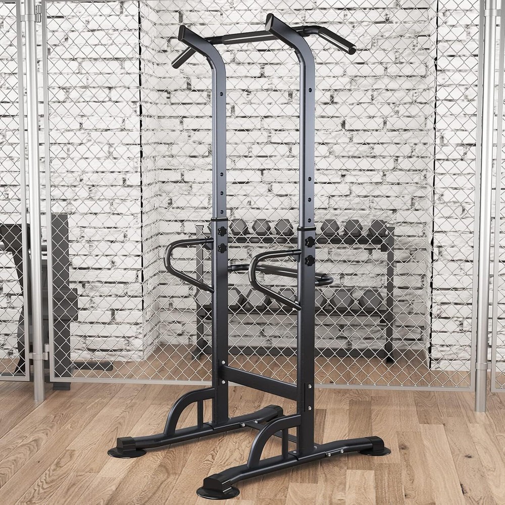 Power Tower Adjustable Height Pull Up & Dip Station Multi-Function Home Strength