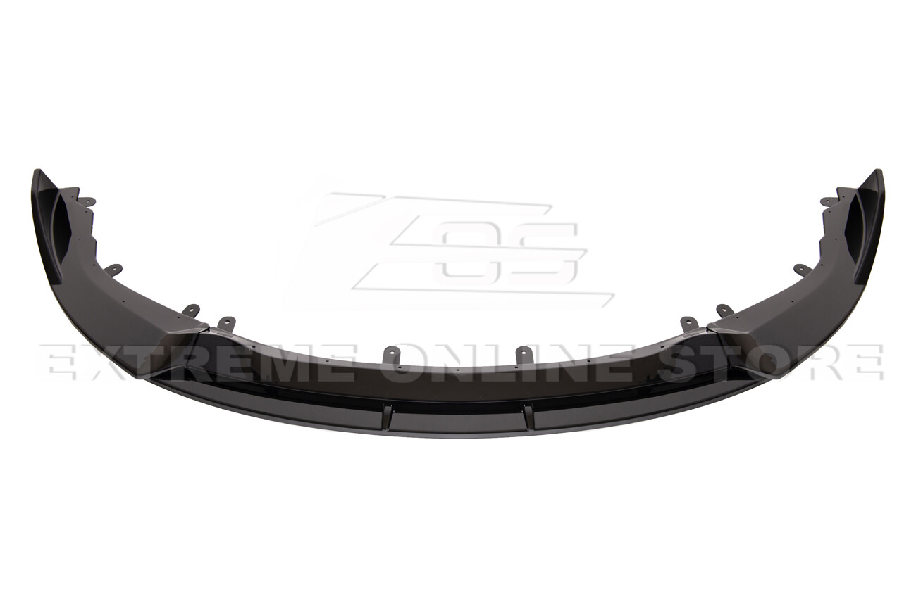 For 19-Up Corolla Hatchback | Track Style GLOSS BLACK Front Bumper Lip Splitter