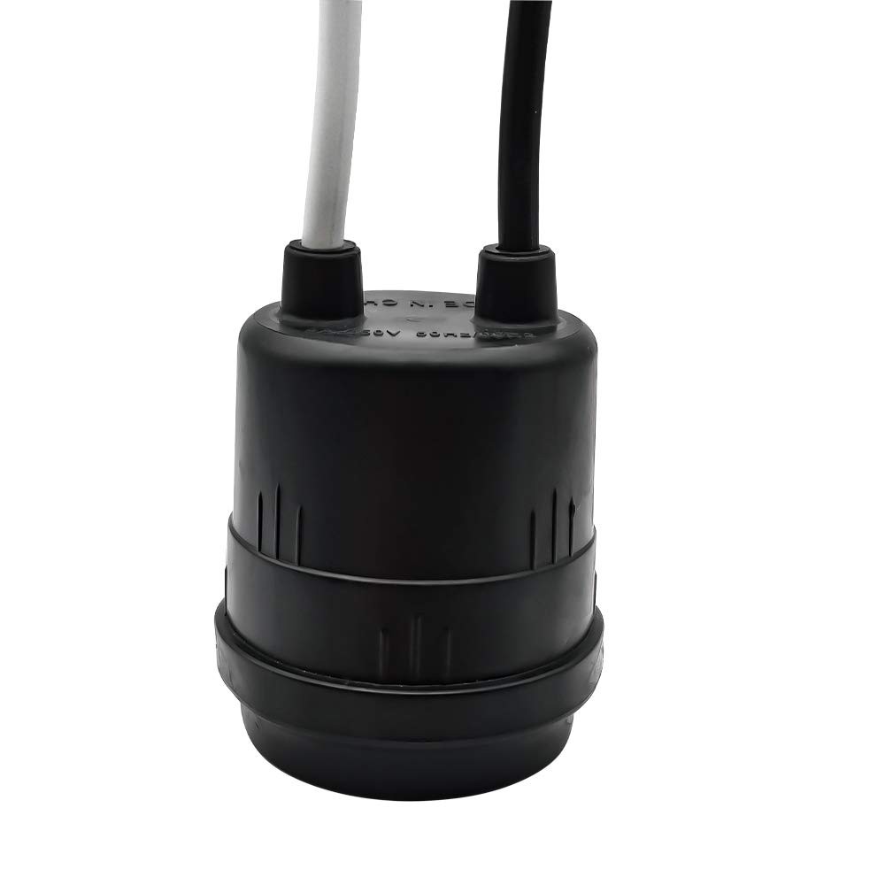 Waterproof Lamp Socket, 6 Pack Black Pigtail Holder