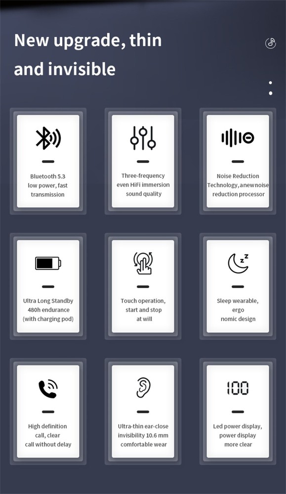 True Wireless Bone Conduction Headphones Bluetooth 5.3 Wireless Headset Earbuds